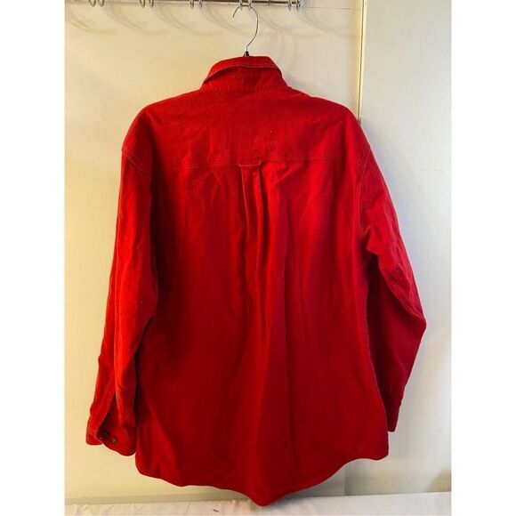 Woolrich red flannel shirt Mens xl buttons 100 cotton LS - Picture 3 of 7